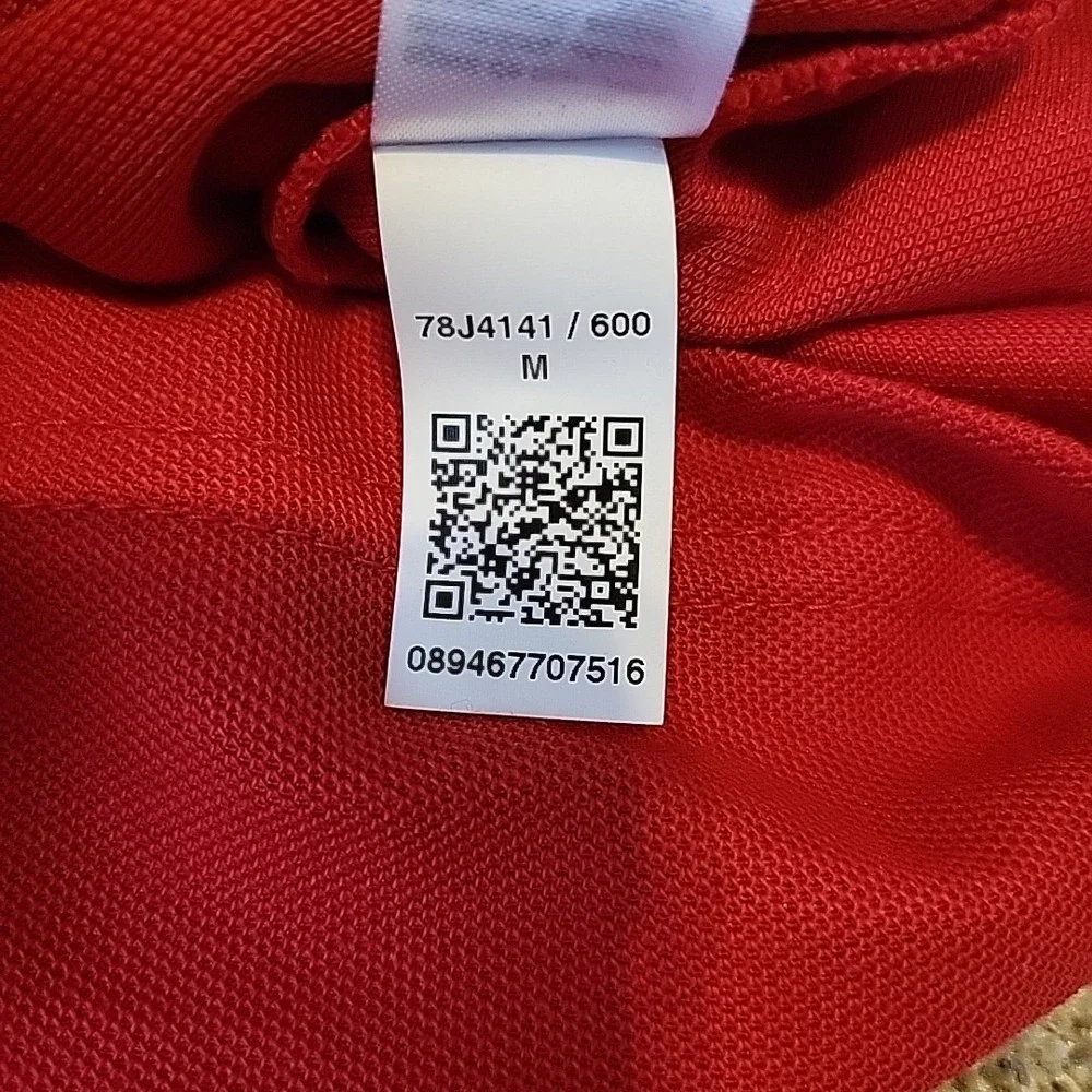 TOMMY‎ HILFIGER Polo Shirt Medium Men Red Classic Fit Short Sleeve Logo